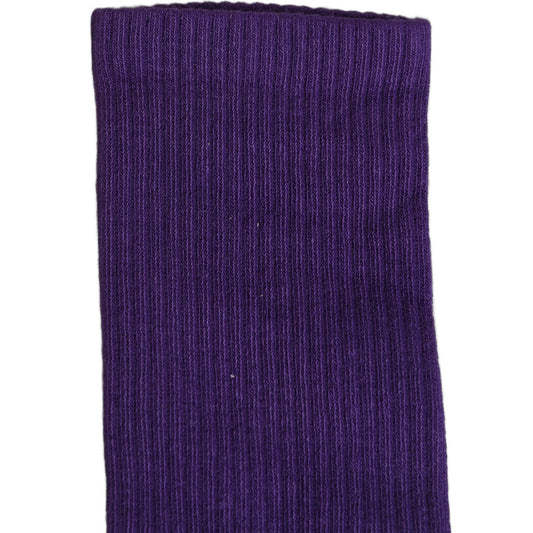 Dolce & Gabbana Violet Cotton Ribbed Mid Calf Women Accessory Socks