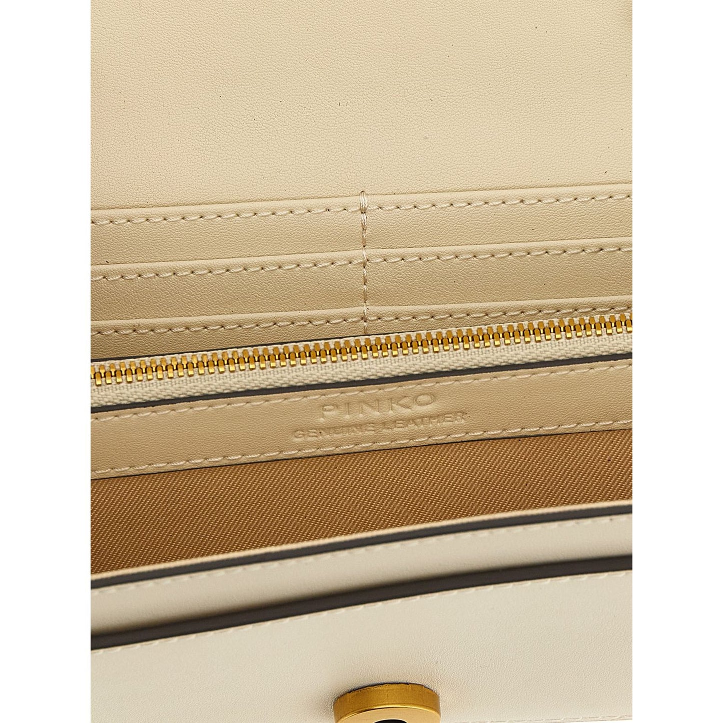 PINKO White Calfskin Cardholder