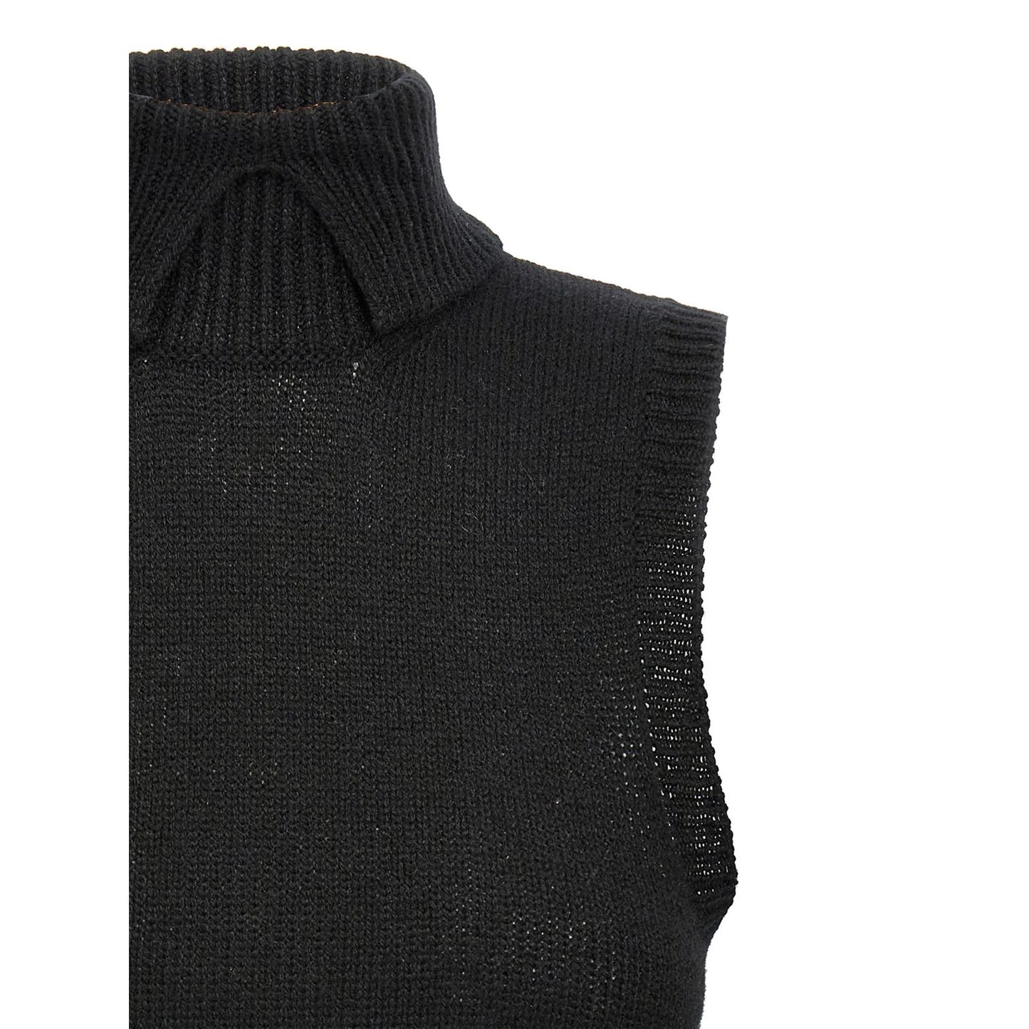 Prada Black Cashmere Sleeveless Jacket