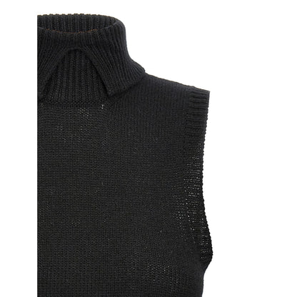 Prada Black Cashmere Sleeveless Jacket