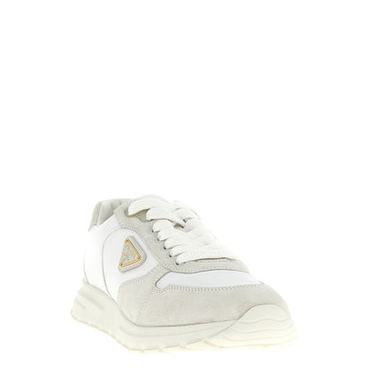 Prada White Polyamide Low Top Sneakers