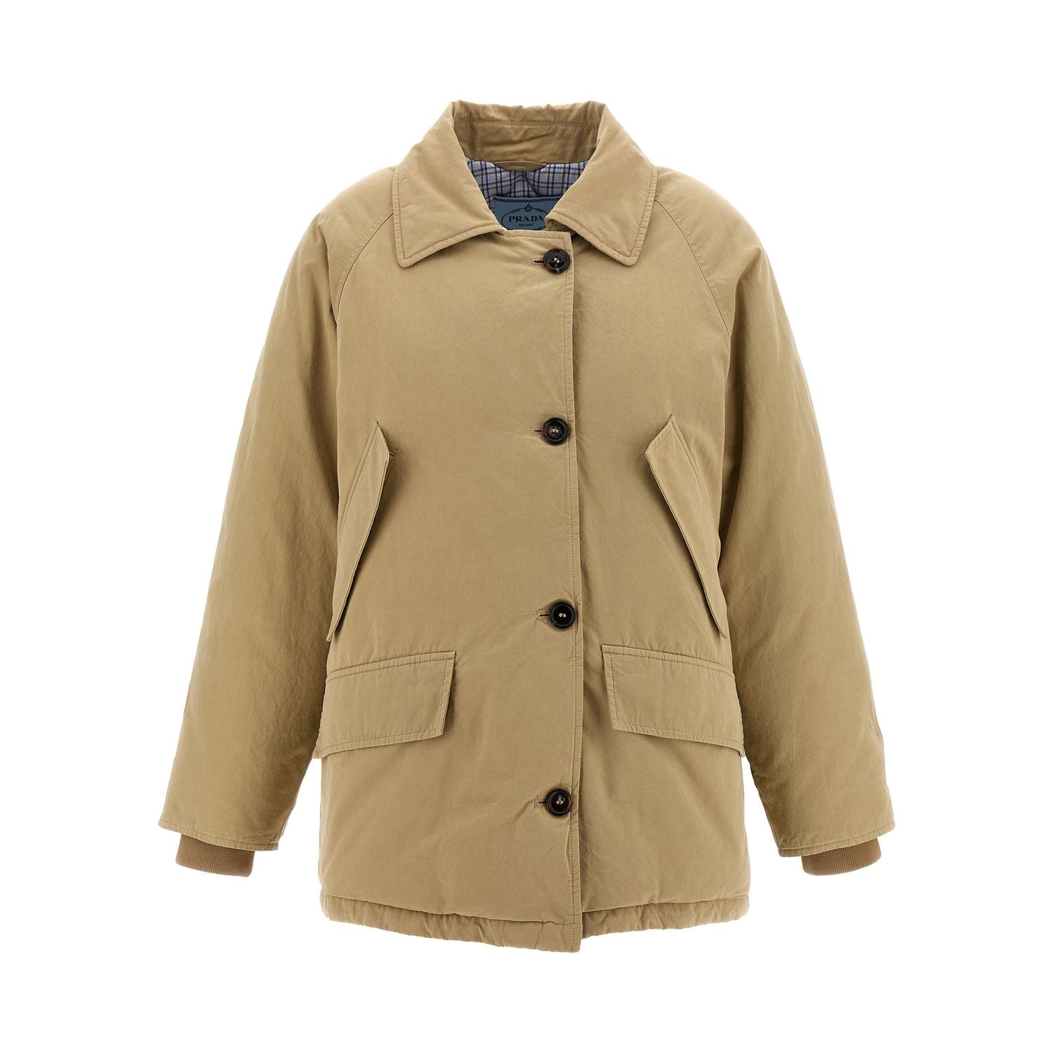 Prada Beige Cotton Full-Length Jacket