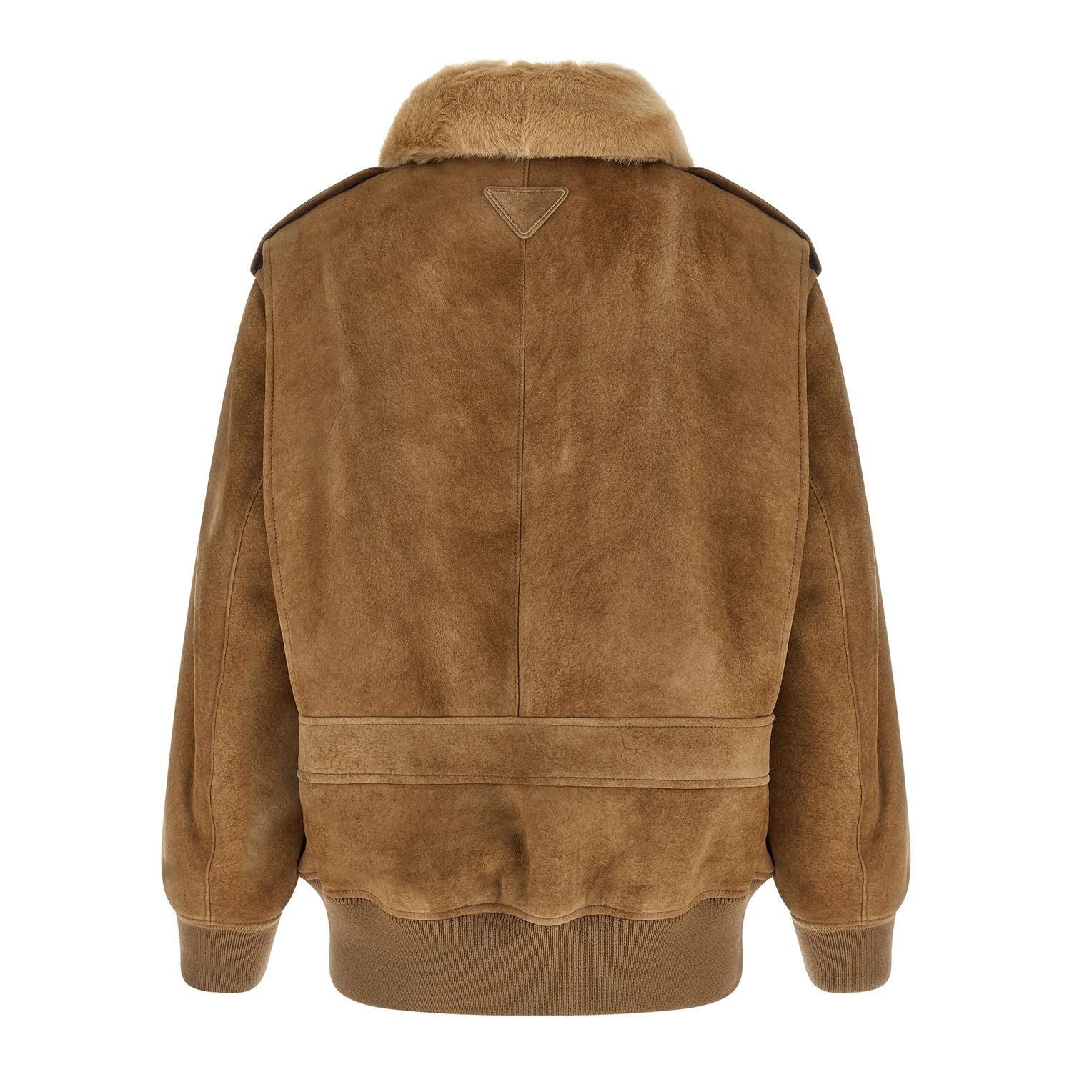 Prada Beige Lamb Leather Bomber