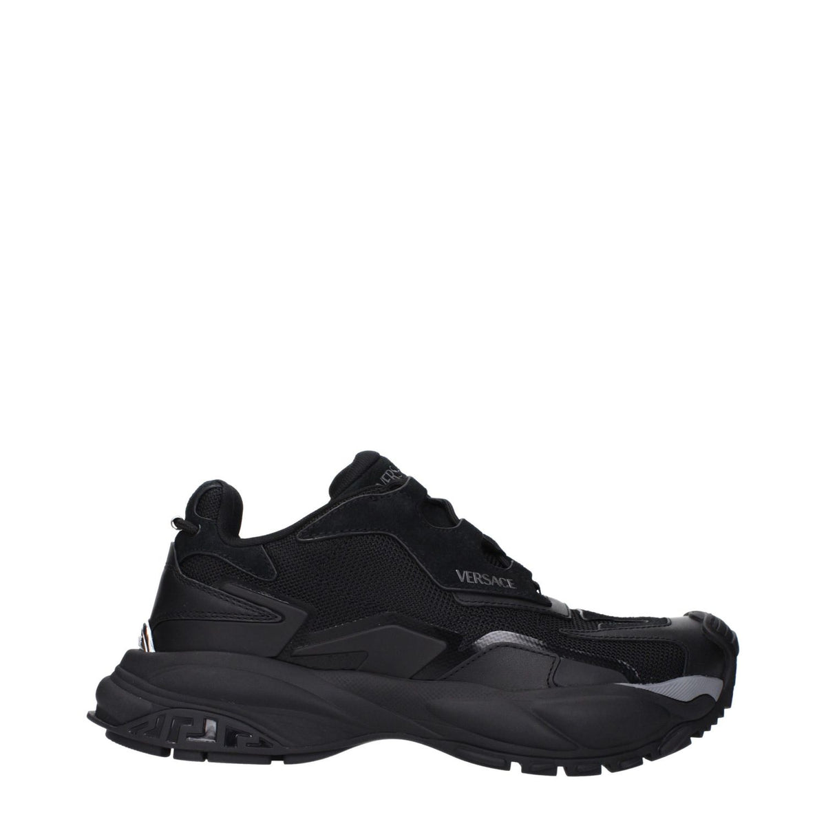 Versace Black Fabric Chunky Sneakers