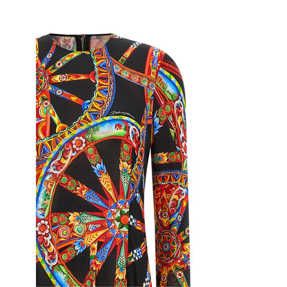 Dolce & Gabbana Multicolor Viscose Long Dress