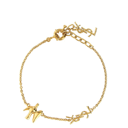 Saint Laurent Gold Brass Bracelet