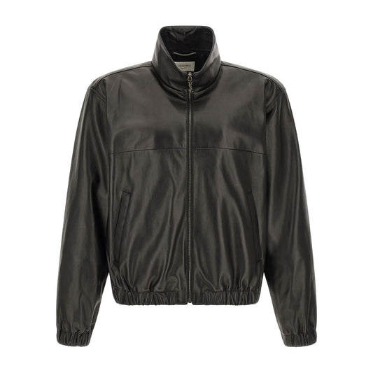 Saint Laurent Black Lamb Leather Leather Jacket