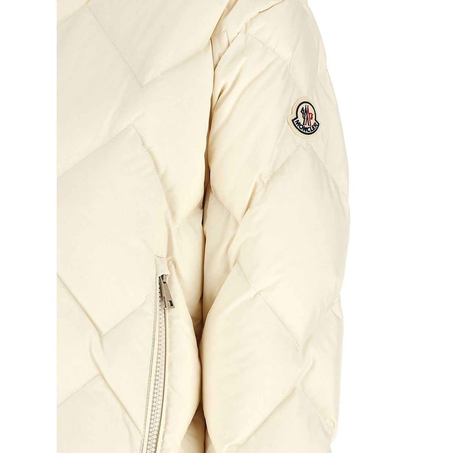 Moncler White Polyester Full-Length Jacket