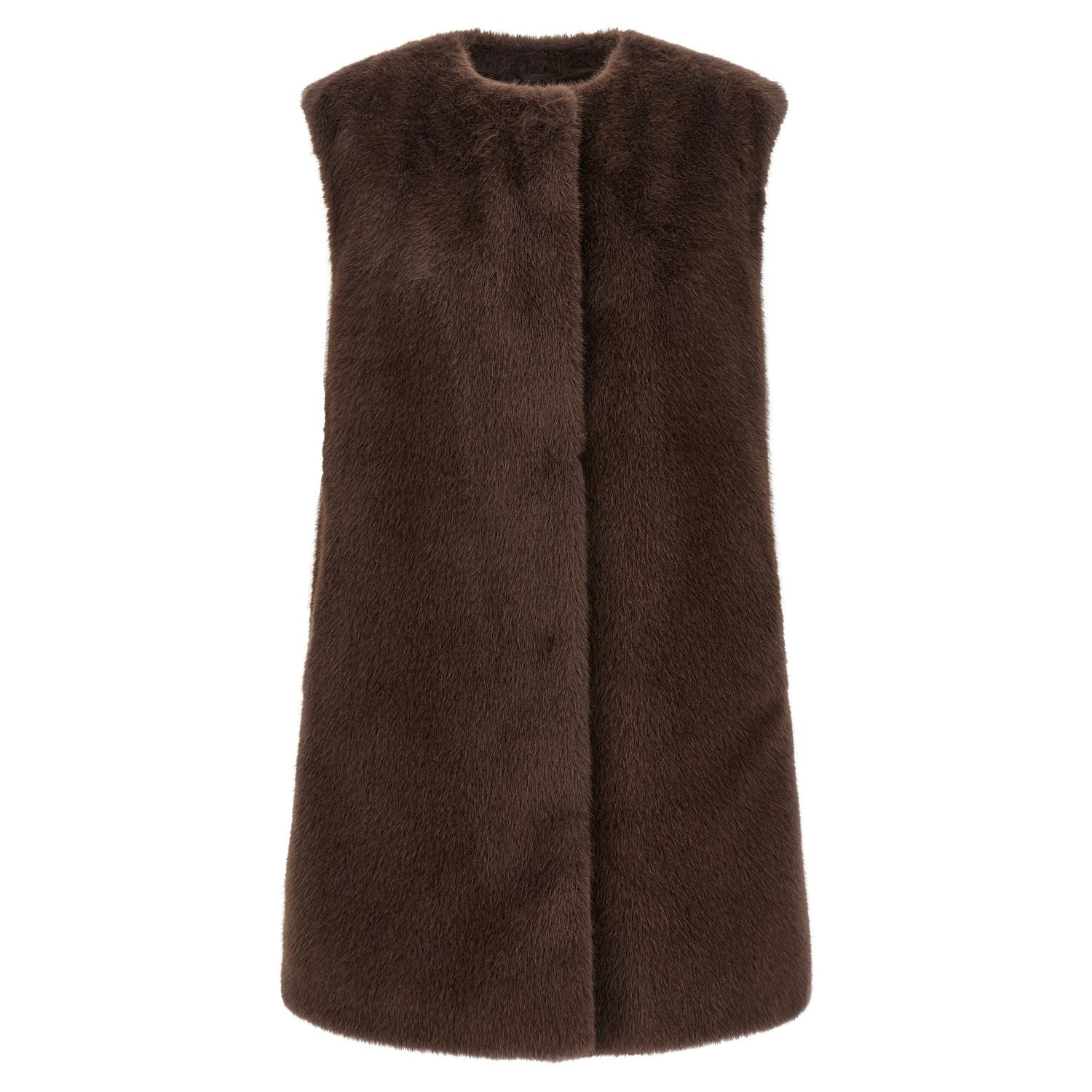 Herno Brown Polyester Sleeveless Jacket