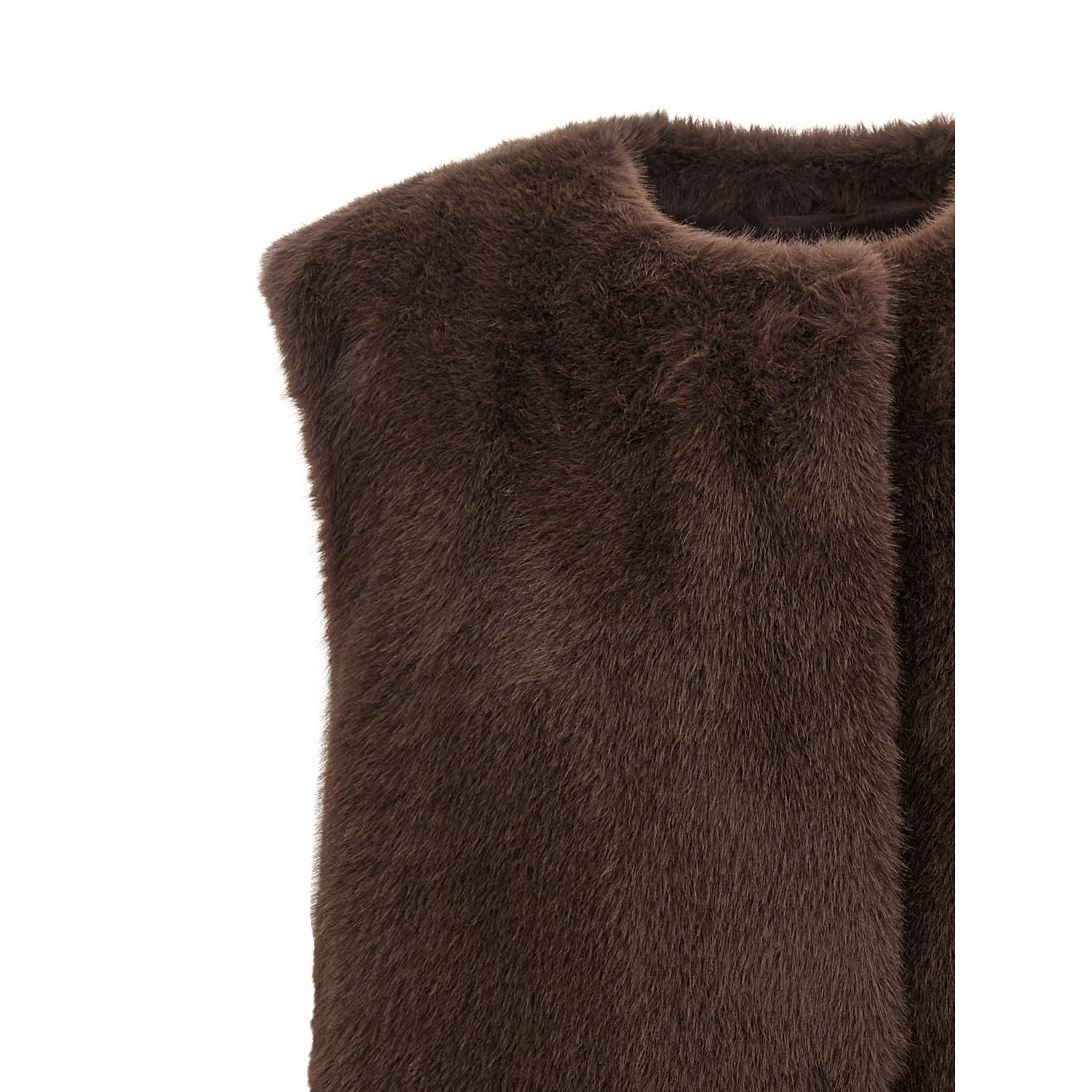 Herno Brown Polyester Sleeveless Jacket