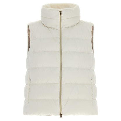 Herno White Polyester Sleeveless Jacket