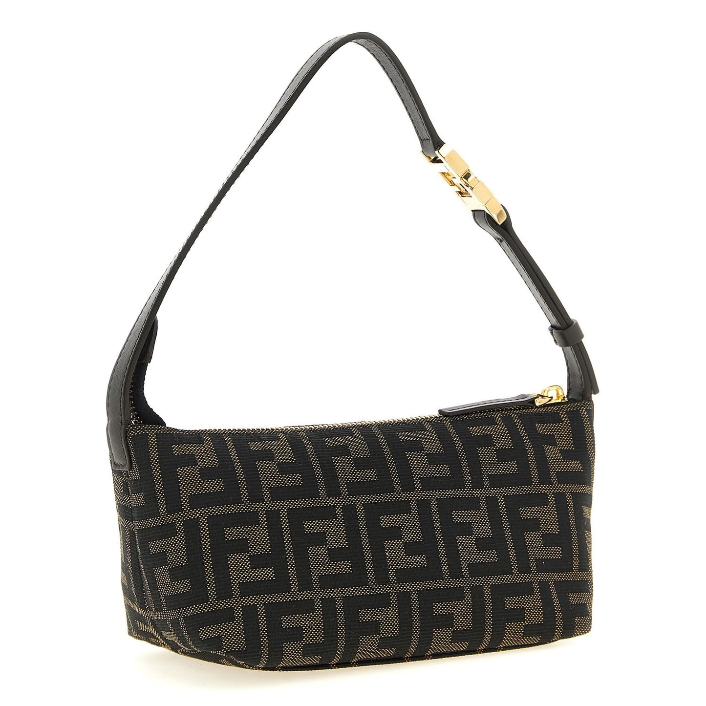 Fendi Brown Polyester Clutch Bag