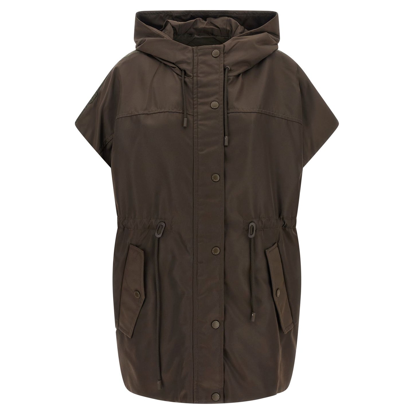 Max Mara Brown Polyamide Sleeveless Jacket