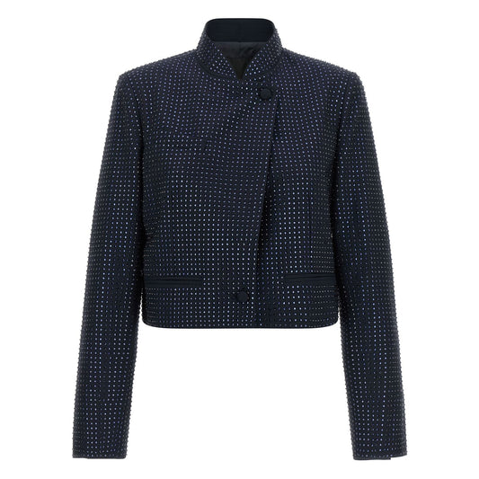 PINKO Blue Polyester Full-Length Jacket