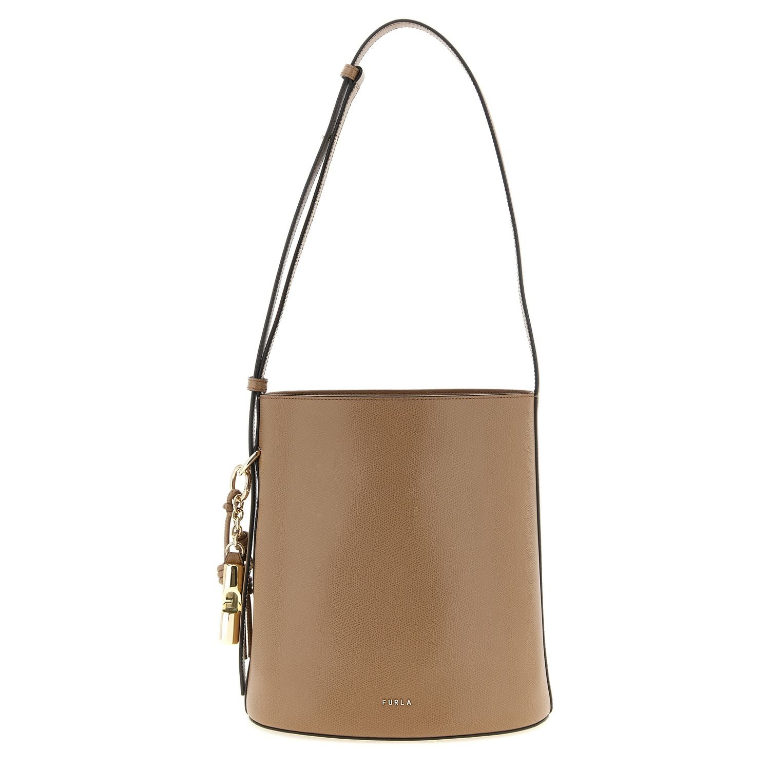 Furla Beige Calfskin Shoulder Bag