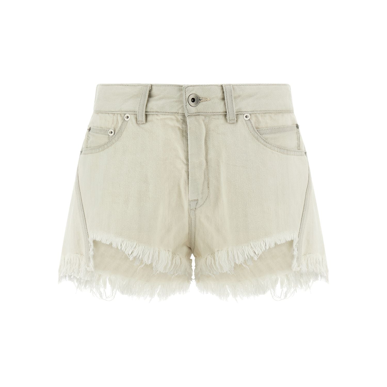 Rick Owens White Cotton Bermuda Shorts