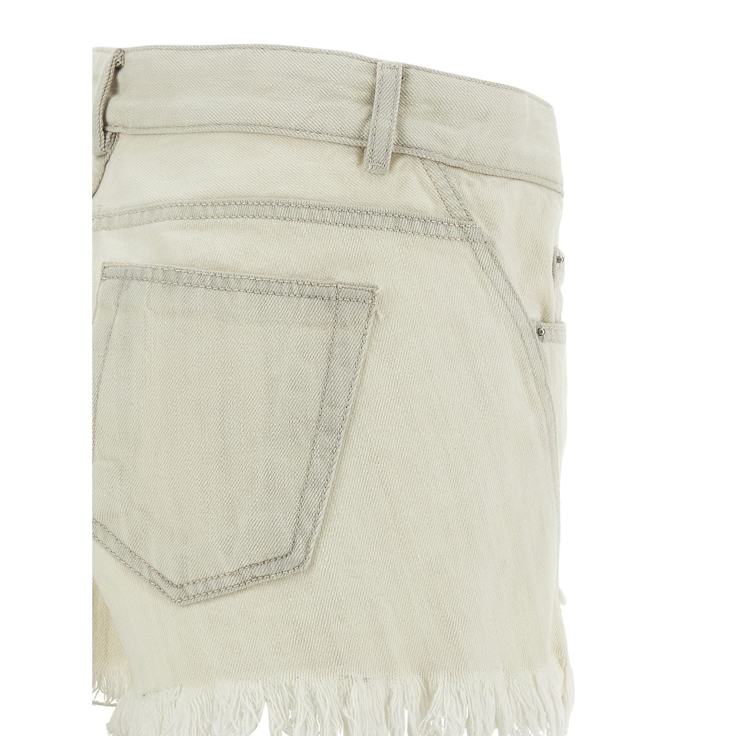 Rick Owens White Cotton Bermuda Shorts