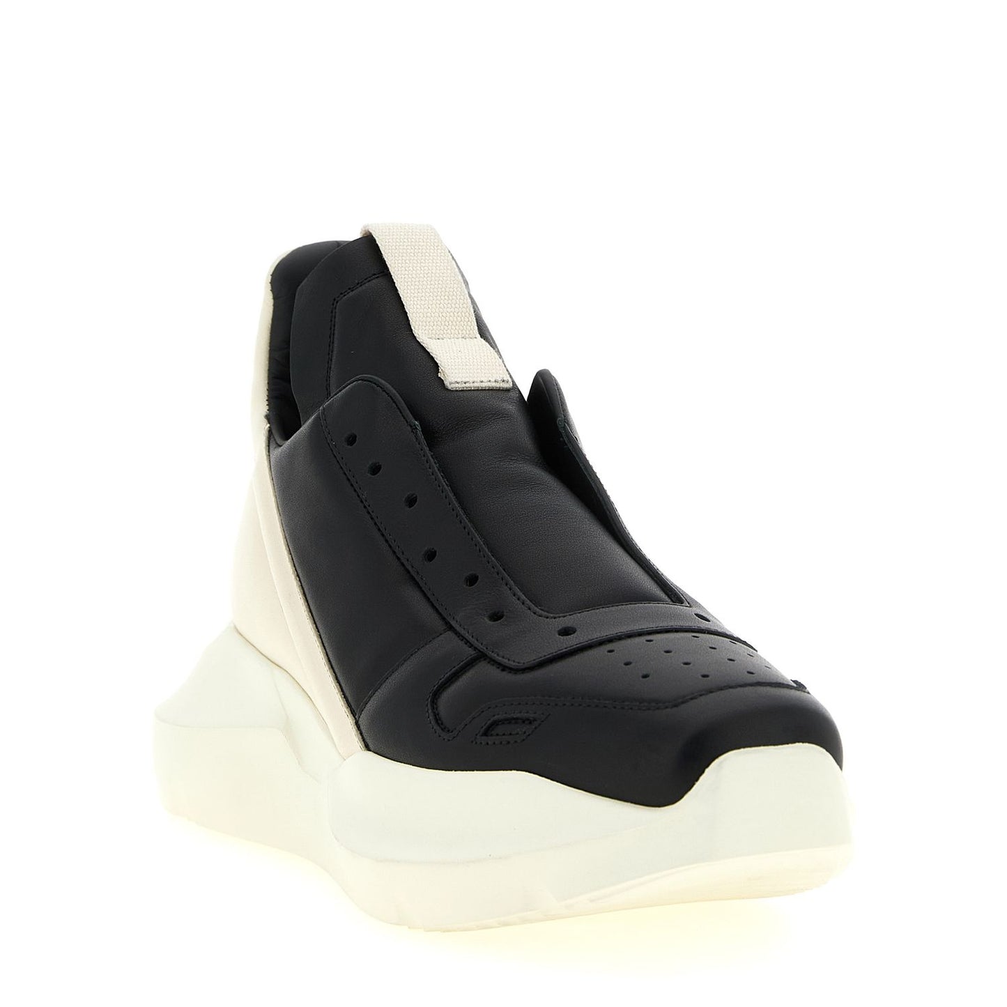 Rick Owens Bicolor Calfskin Chunky Sneakers