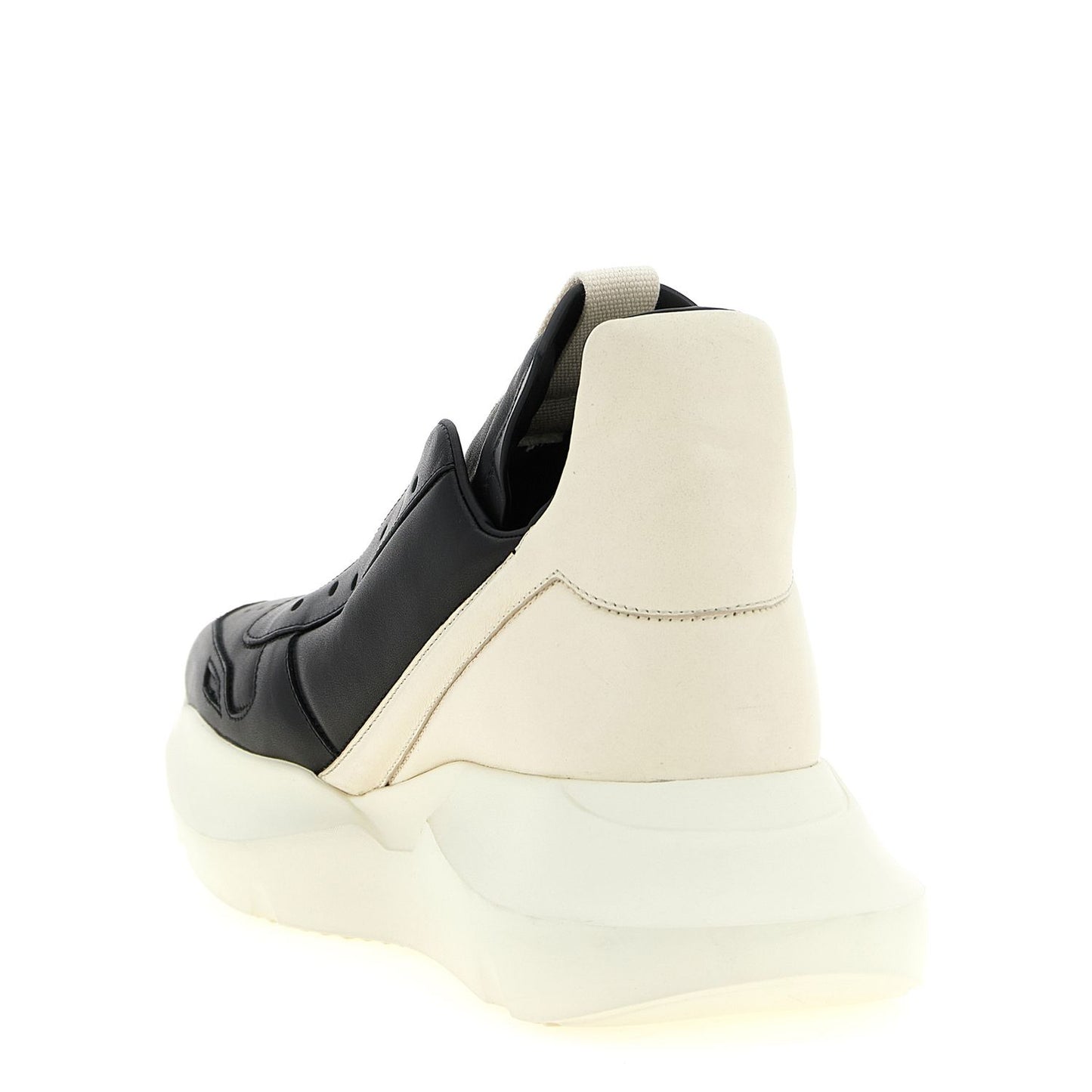 Rick Owens Bicolor Calfskin Chunky Sneakers