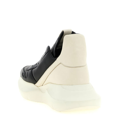 Rick Owens Bicolor Calfskin Chunky Sneakers
