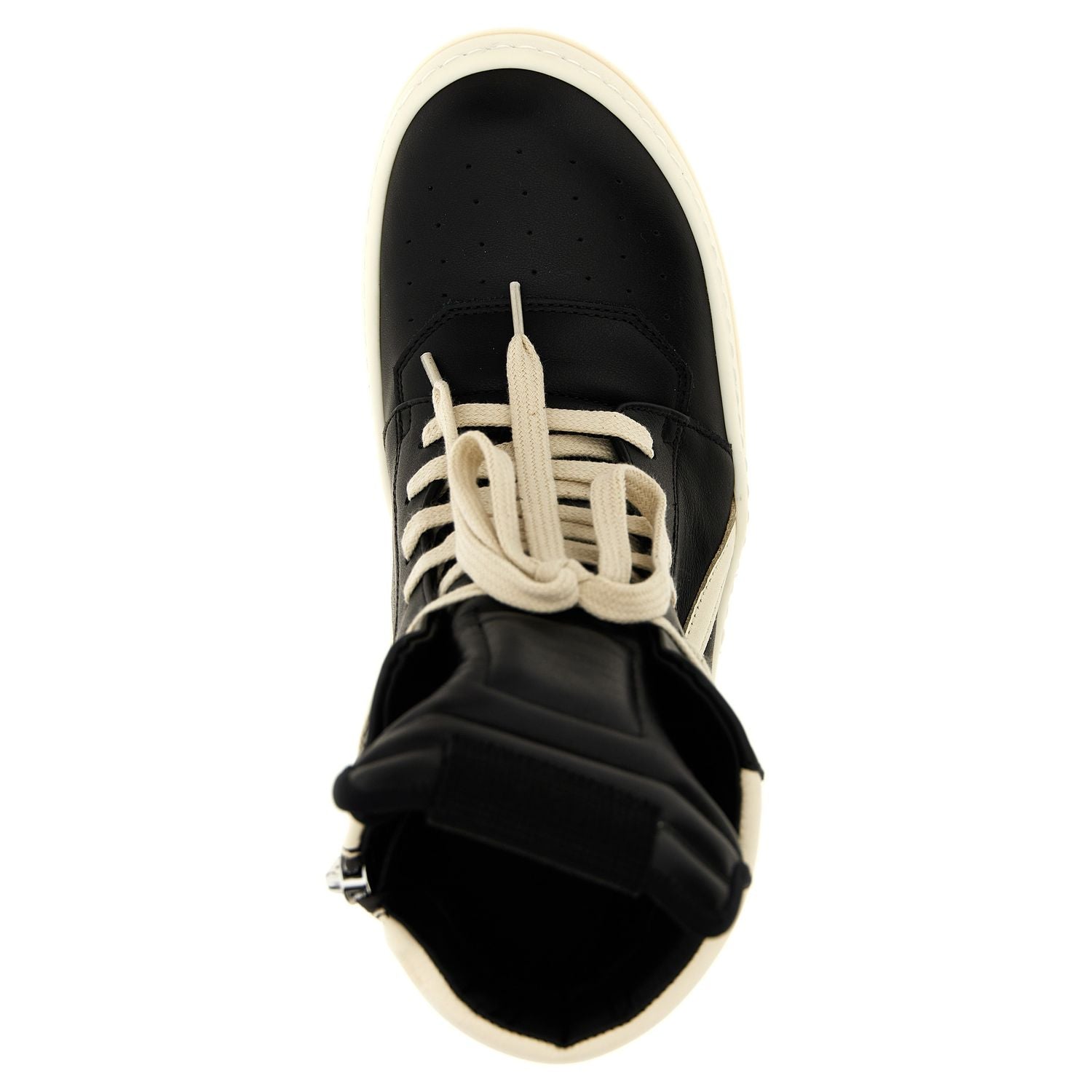 Rick Owens Bicolor Calfskin Athletic Sneakers