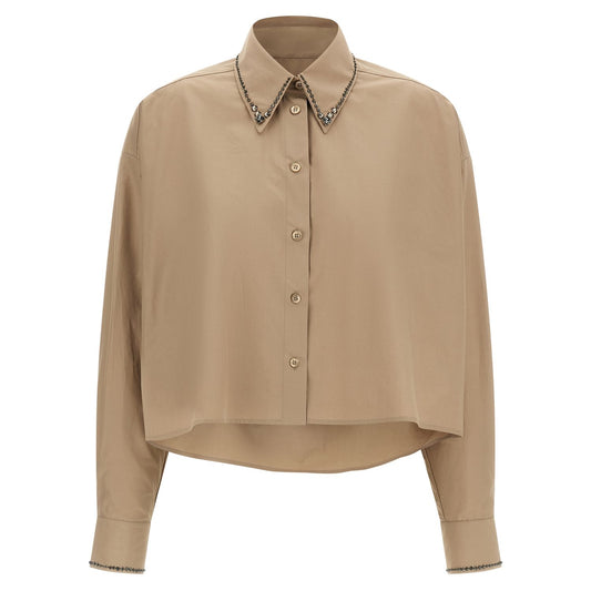 Fabiana Filippi Beige Cotton Blouse
