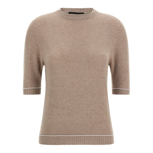 Fabiana Filippi Beige Virgin Wool Cardigan