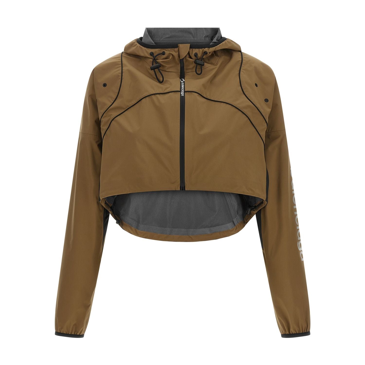 Balenciaga Brown Polyester Shell Jacket