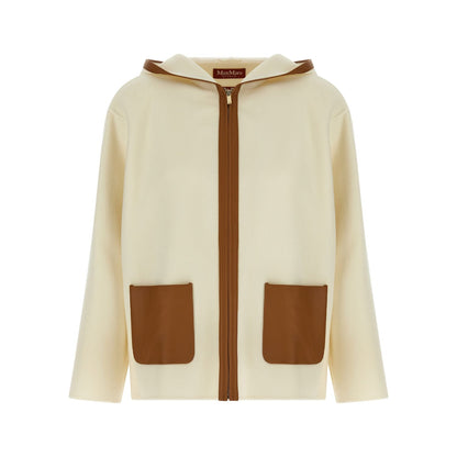 Max Mara White Virgin Wool Coat