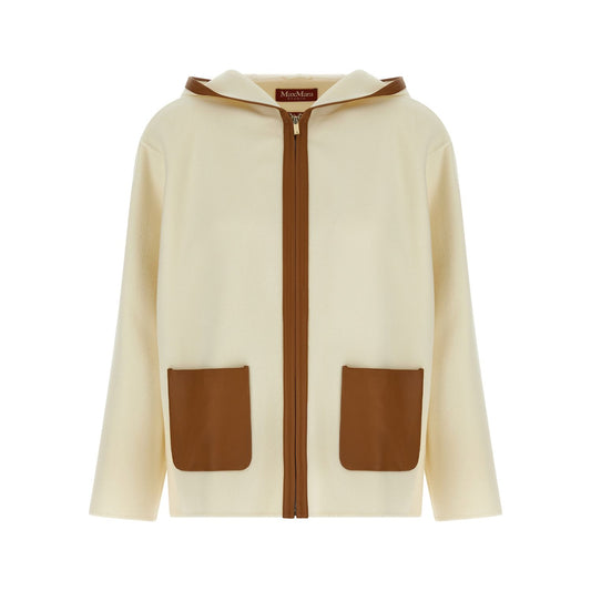 Max Mara White Virgin Wool Coat