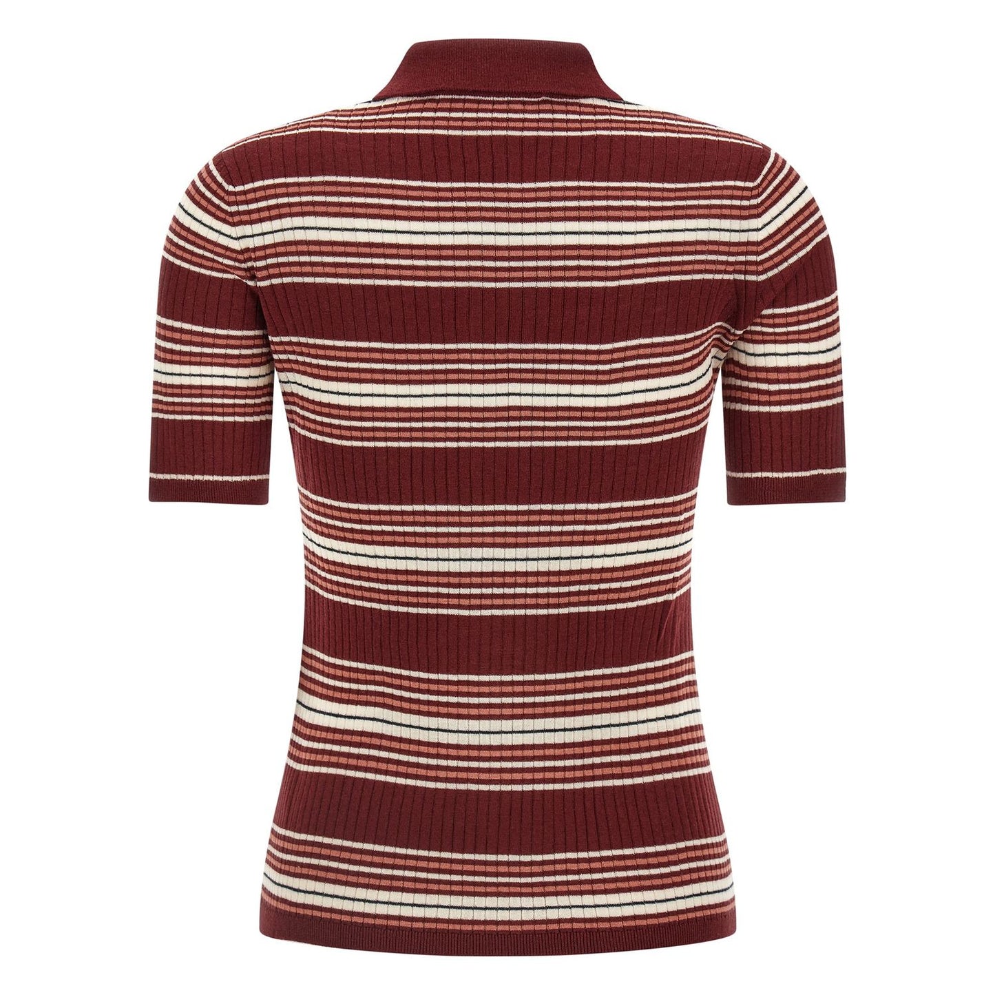 Max Mara Bordeaux Silk Polo Shirt