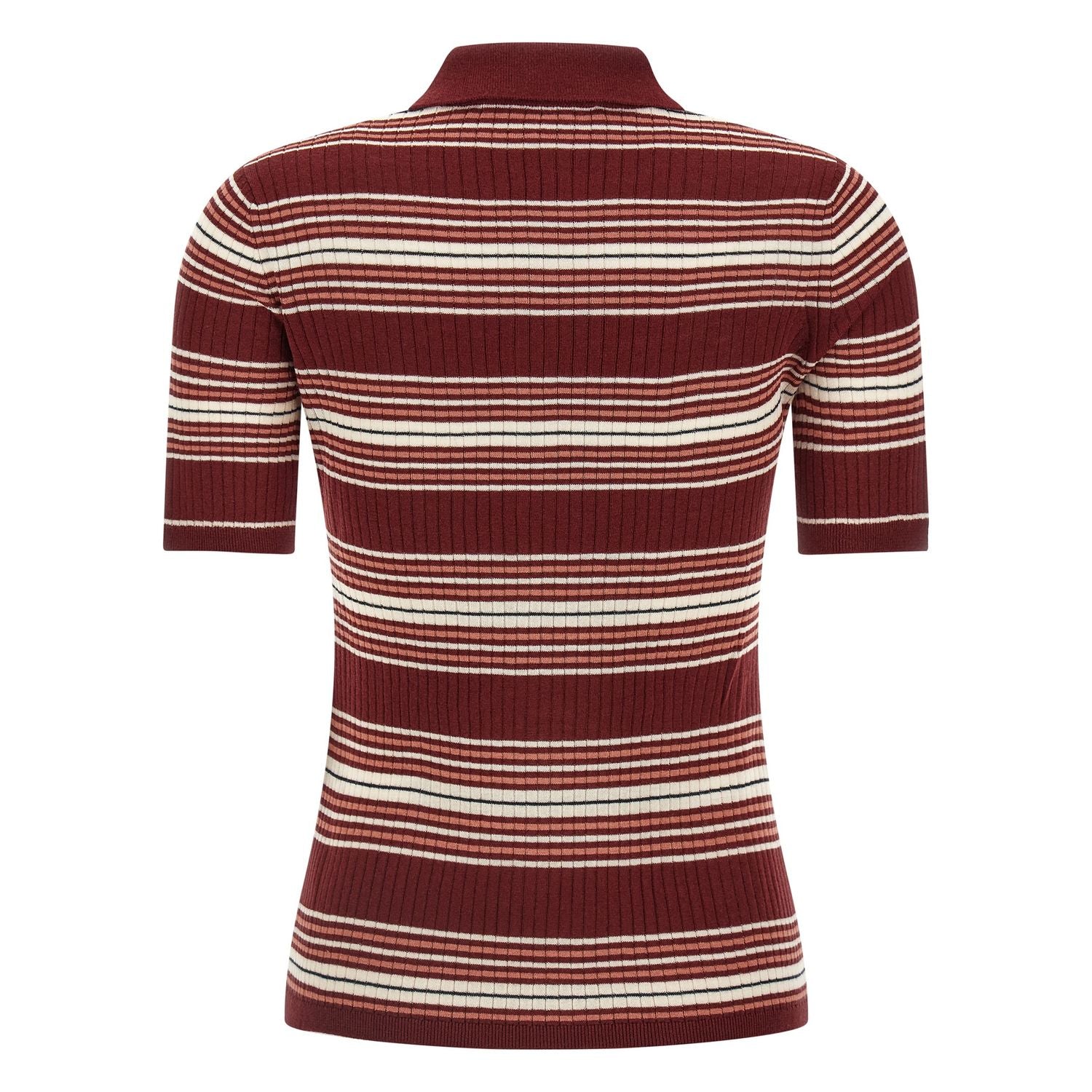 Max Mara Bordeaux Silk Polo Shirt