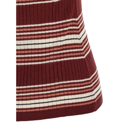 Max Mara Bordeaux Silk Polo Shirt