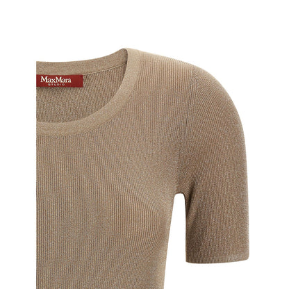 Max Mara Beige Polyamide T-Shirt