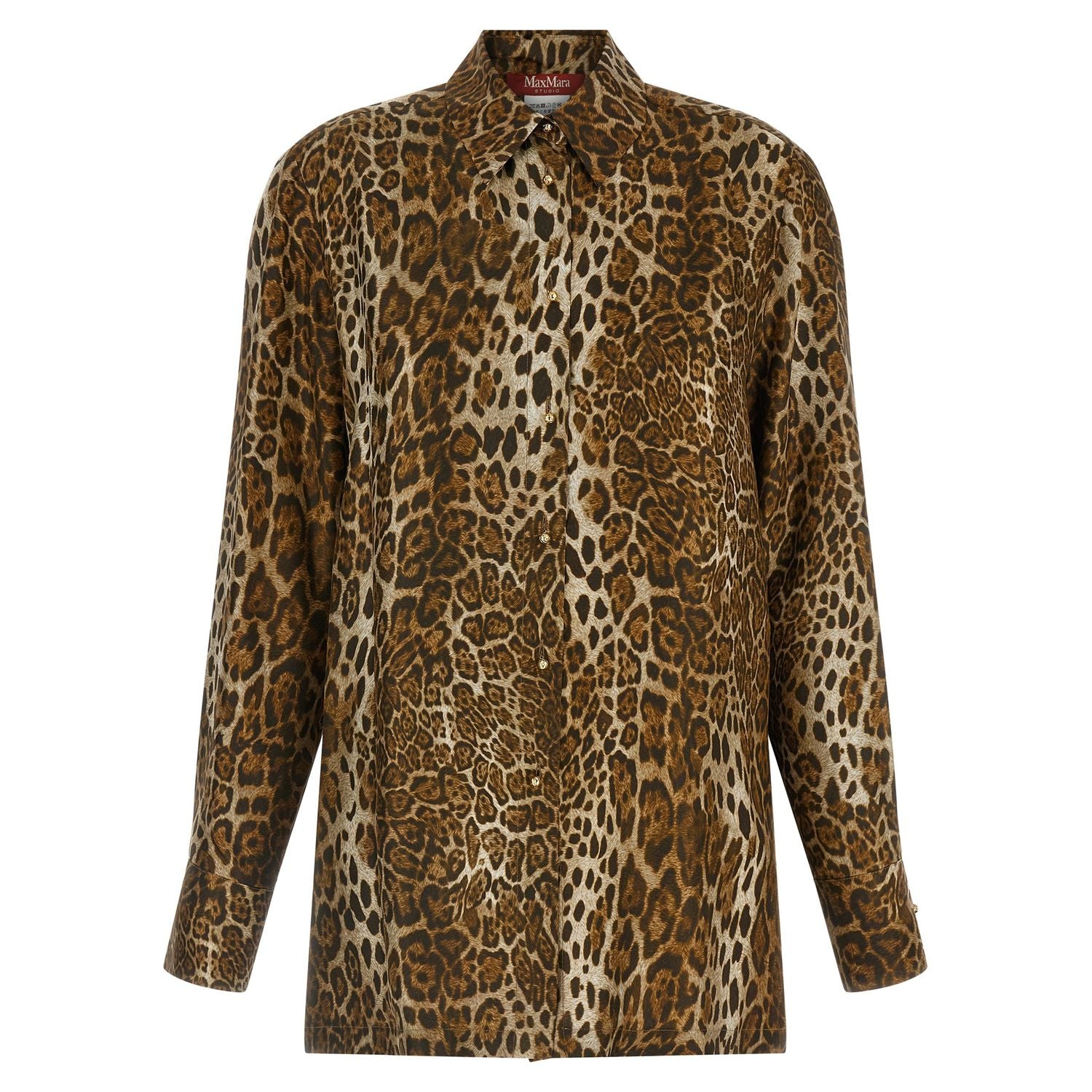 Max Mara Brown Silk Blouse
