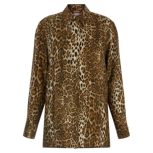 Max Mara Brown Silk Blouse