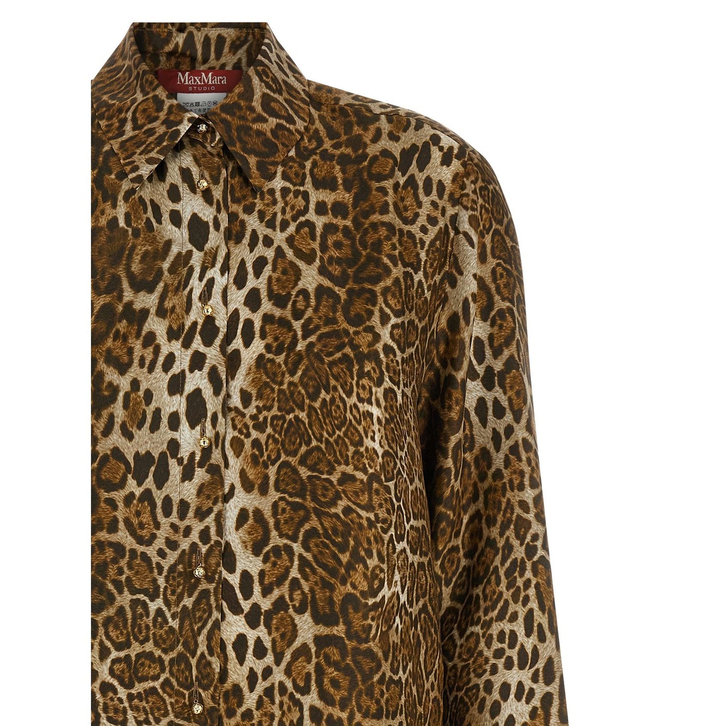 Max Mara Brown Silk Blouse