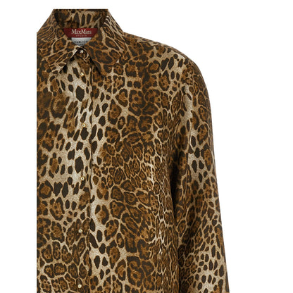 Max Mara Brown Silk Blouse
