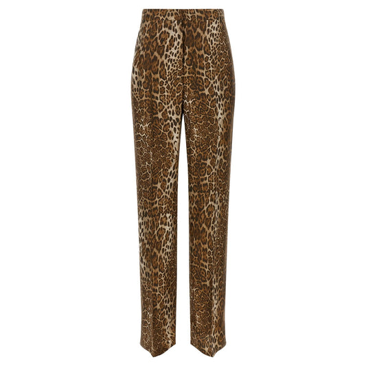 Max Mara Brown Silk Casual Pants
