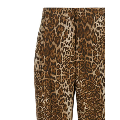 Max Mara Brown Silk Casual Pants