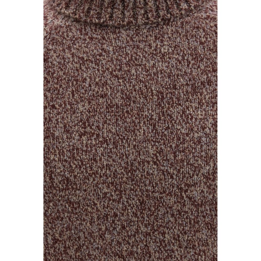 Brunello Cucinelli Bordeaux Wool Oves Aries Turtleneck