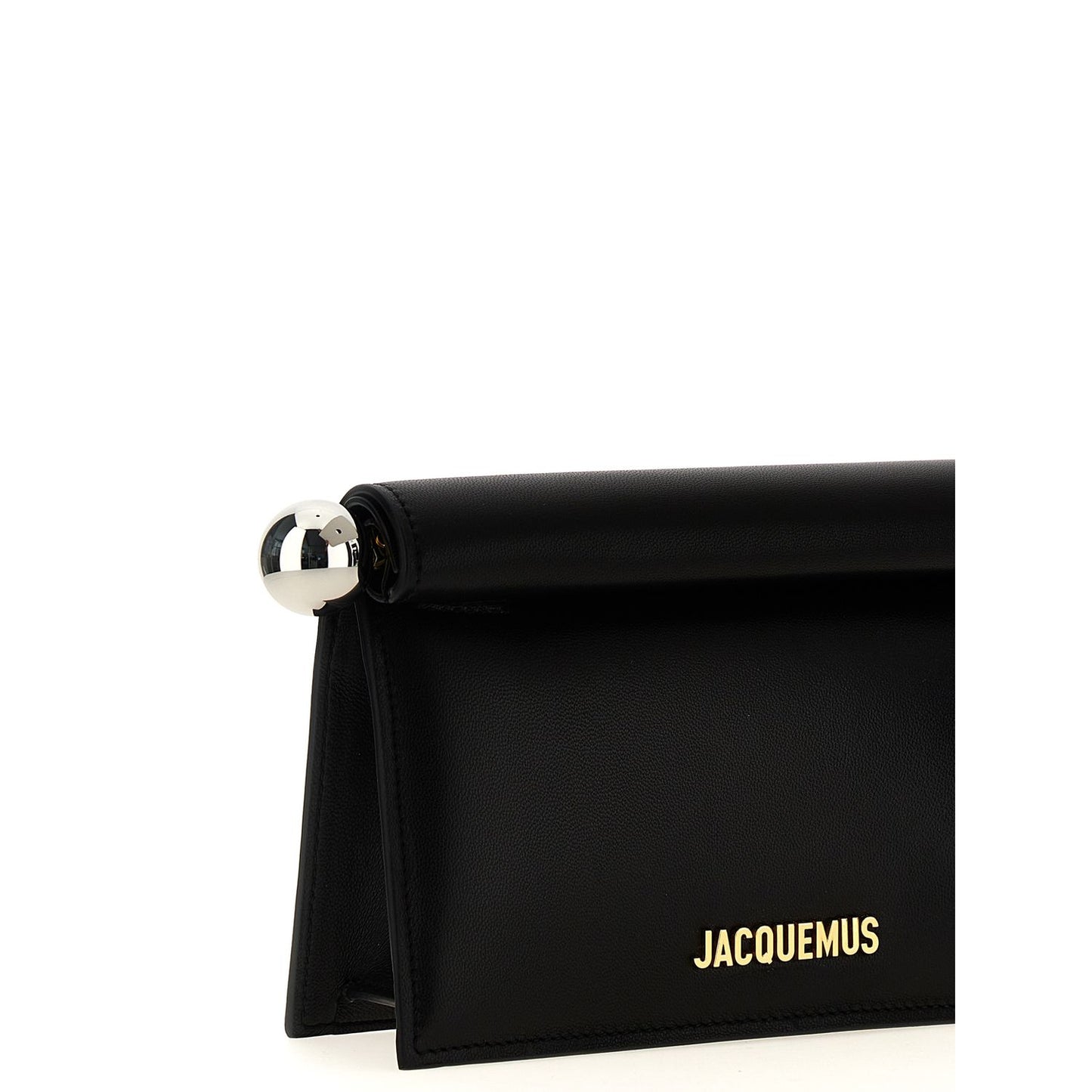 Jacquemus Black Lamb Leather Clutch Bag