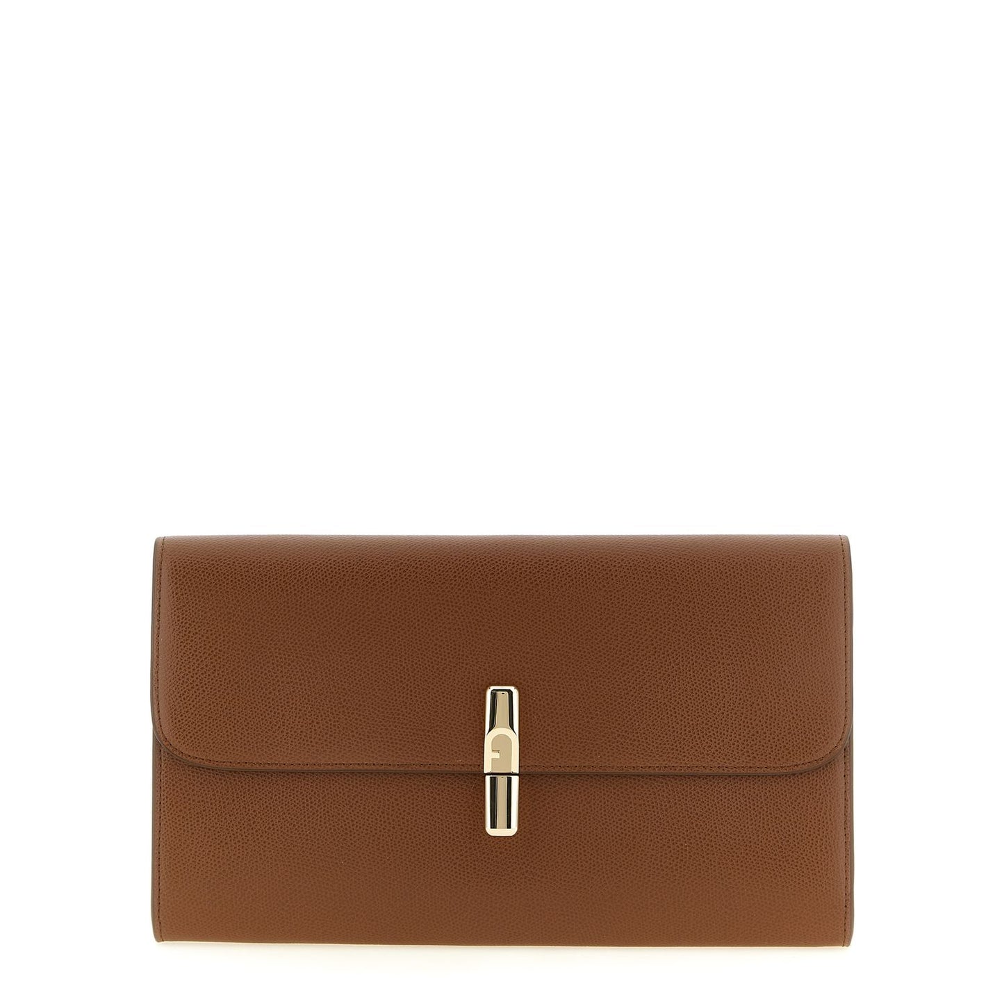 Furla Brown Calfskin Clutch Bag