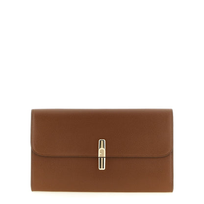 Furla Brown Calfskin Clutch Bag