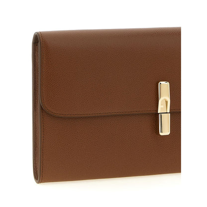 Furla Brown Calfskin Clutch Bag