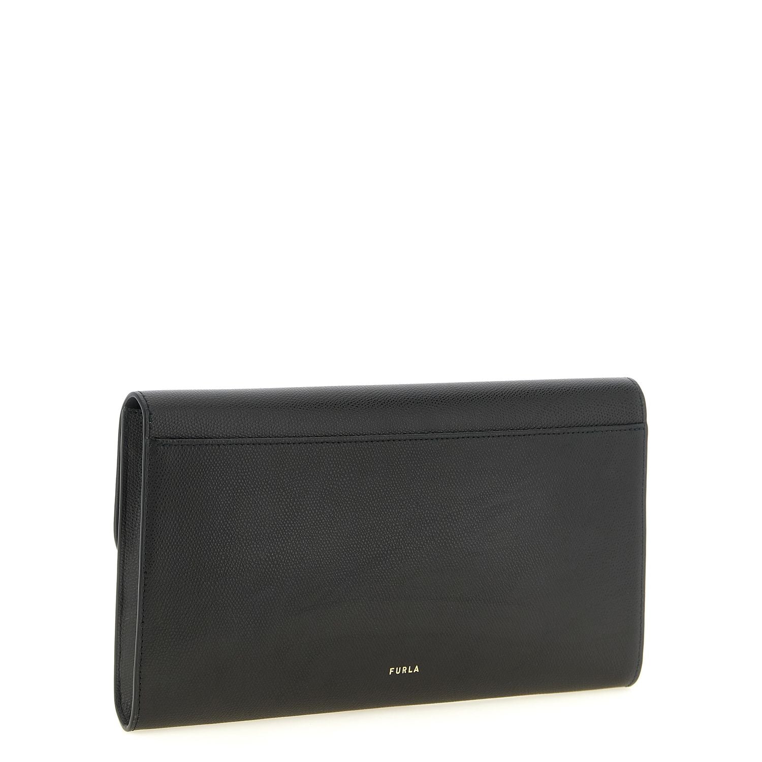 Furla Black Calfskin Clutch Bag