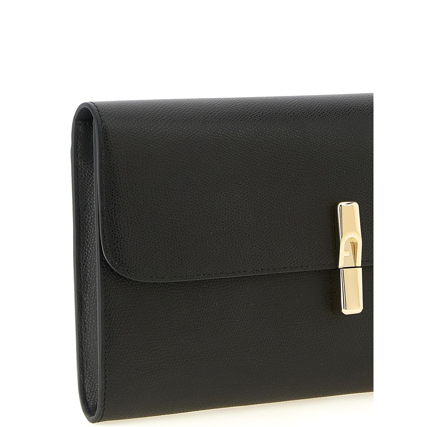 Furla Black Calfskin Clutch Bag