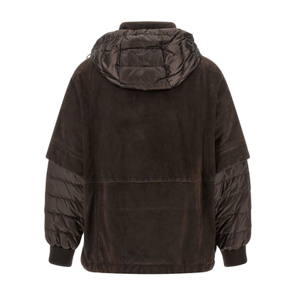 MooRER Brown Wool Leather Jacket