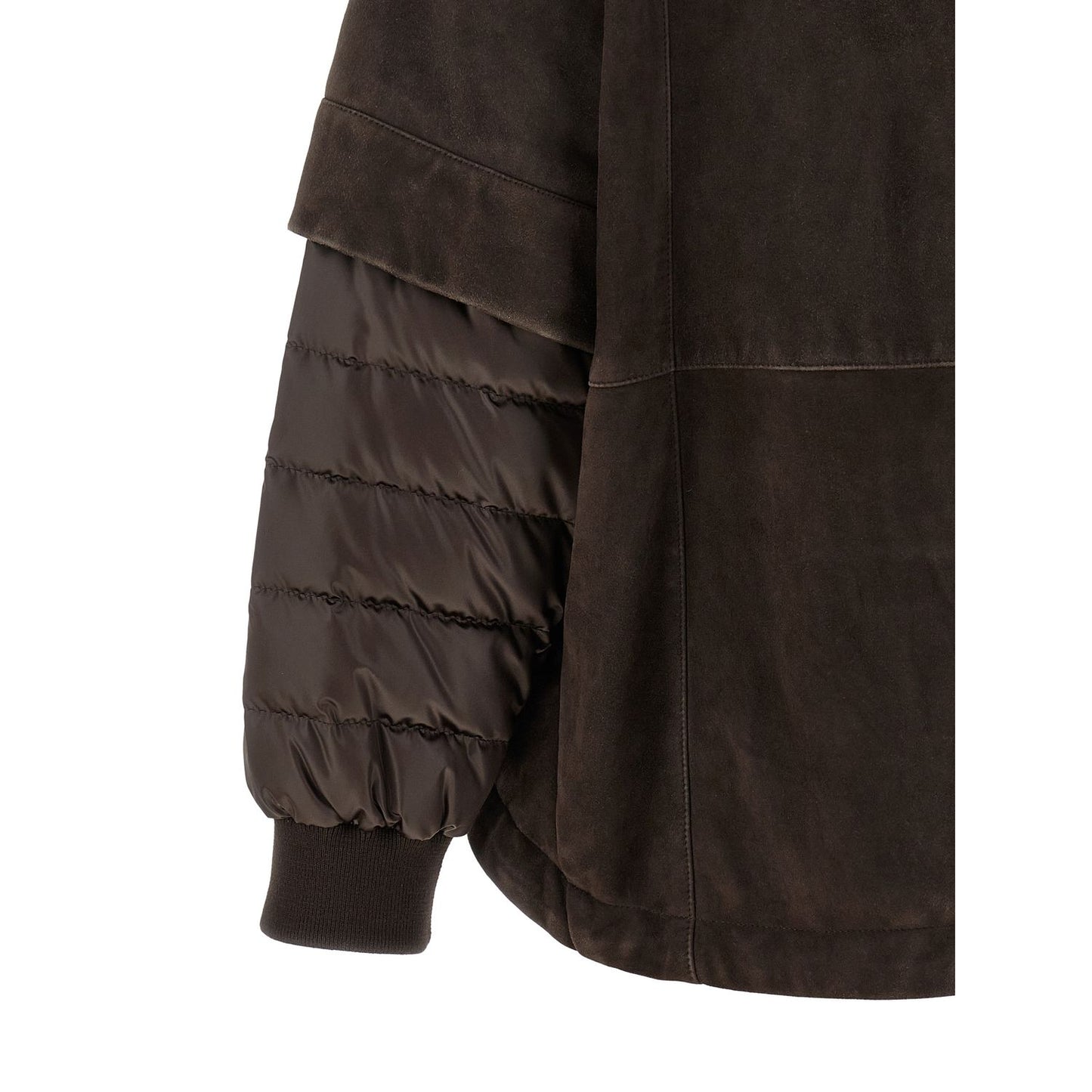 MooRER Brown Wool Leather Jacket