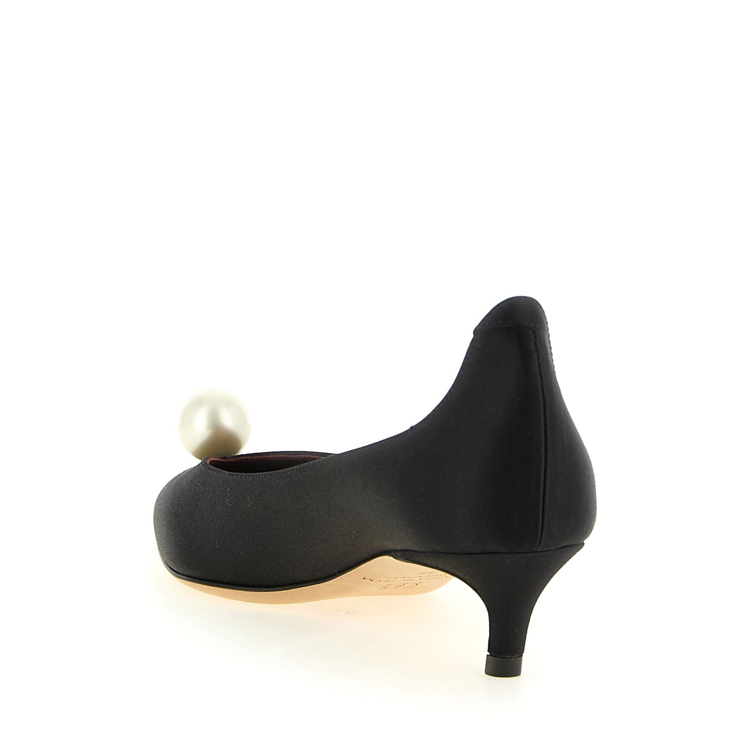 Magda Butrym Black Viscose Mid Heel Pumps
